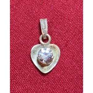 Vintage Sterling Silver 925‎ April Birthstone Pendant